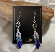 Brick Stitch Beaded Dangle Earrings