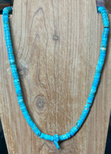 Turquoise Disc Necklace Adjustable in Length
