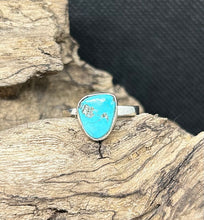 Morenci Turquoise Sterling Silver Ring Sz.7