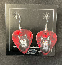Original Painted Guitar Pick Earrings By Seth Kingfisher