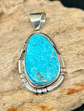 Raindrop Turquoise Sterling Silver Pendant