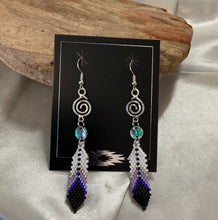 Brick Stitch Beaded Dangle Earrings