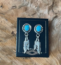 Sterling Silver w/ Pilot Mt. Turqoise Earrings