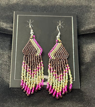 Beaded Dangle Fringe Earrings