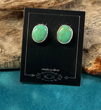 Kingman Turquoise Sterling Silver Earrings