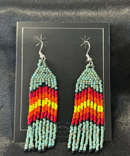Beaded Dangle Fringe Earrings