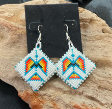 Hex and Delica Beaded Earrings