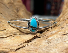 Sterling Silver Bracelet w/ Pilot Mt. Turquoise