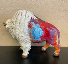 Painted Small Buffalo Statue #1