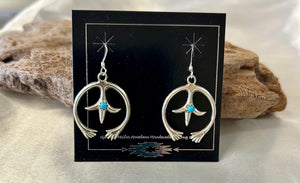Sleeping Beauty Turquoise Sterling Silver Earrings