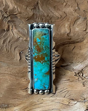 Sterling Silver w/Red Skin Turquoise Ring Size 8.5