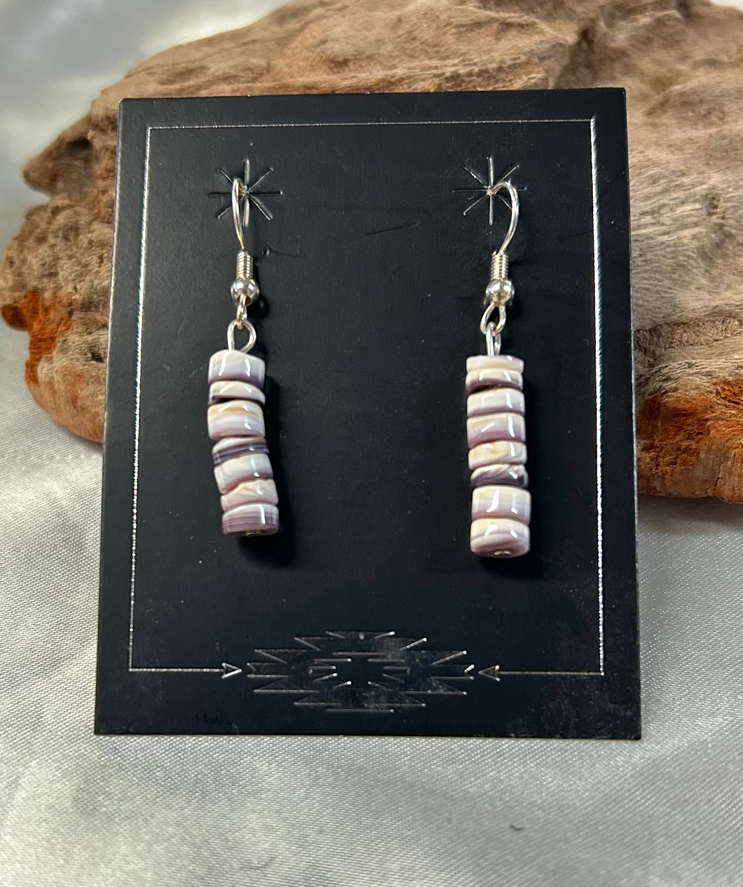 Wampam Shell Dangle Earrings