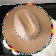 Beaded  Brown Cowboy Hat