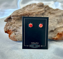 Turquoise & Different Stone Sterling Silver Small Stud Earrings