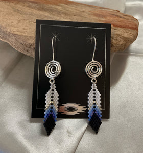 Brick Stitch Beaded Dangle Earrings