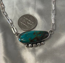 Fox Turquoise Sterling Silver Necklace 24"