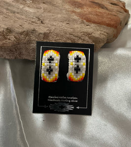 Beaded Hoop Earrings