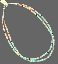 Santo Domingo Heishi Two-Strand Necklace 16"