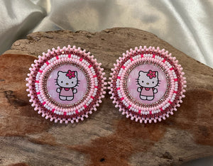 Hand Crafted Powwow Bling Earrings