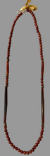 34" Hairpipe & Glass Bead Necklace