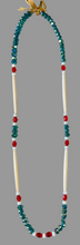 36" Hairpipe & Glass Bead Necklace