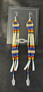 Beaded Quill Earrings