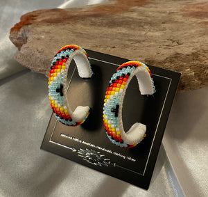 Beaded Hoop Earrings