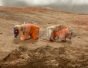 Copper Oyster Turquoise Earrings