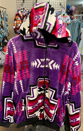 Native Print Adult Hooded Jacket
