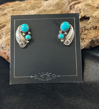 Sleeping Beauty Sterling Silver Earrings