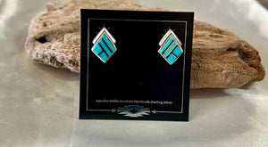 Candelaria Turquoise Sterling Silver Earrings