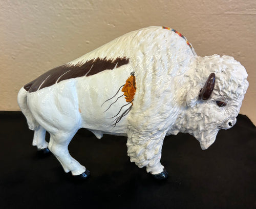 Painted Small Buffalo Statue #2