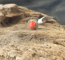 Orange Spiny Sterling Silver Rings