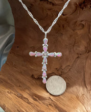 Sterling Silver w/Opal Cross Necklace