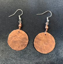 Copper Dangle Earrings w/ Embellishments