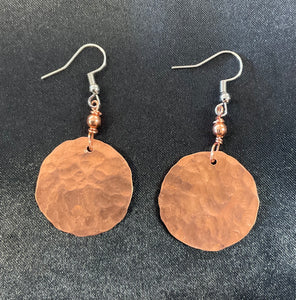 Copper Dangle Earrings w/ Embellishments