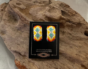 Beaded Hoop Earrings