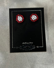 Beaded Round Stud Earrings
