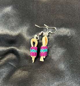 Beaded Stickball Earrings