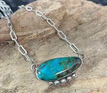 Fox Turquoise Sterling Silver Necklace 24"