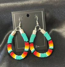 Beaded Large Dangle Earrings