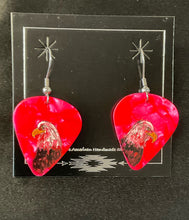 Original Painted Guitar Pick Earrings By Seth Kingfisher