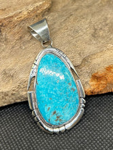Raindrop Turquoise Sterling Silver Pendant