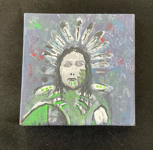 Original  Painted Canvas Magnet By Seth Kingfisher