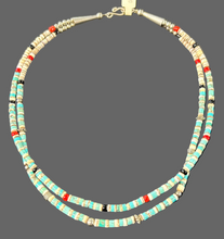 Santo Domingo Heishi Two-Strand Necklace 16"