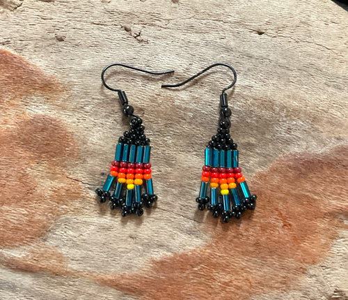 Small Beaded Dangle Earrings