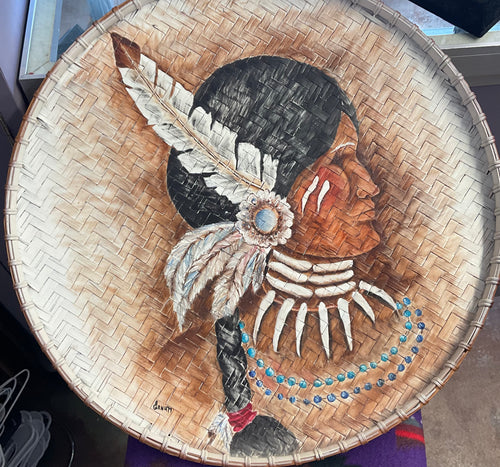 Painted Wooven Tray