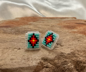 Beaded Stud Earrings