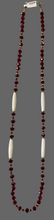 34" Hairpipe & Glass Bead Necklace