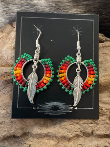 Beaded Hoop Earrings